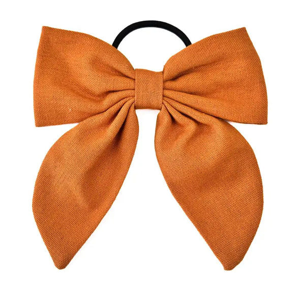 Orange Linen Bow Beau Bottles