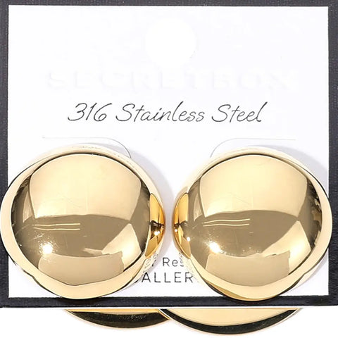 Gold Dome Earrings