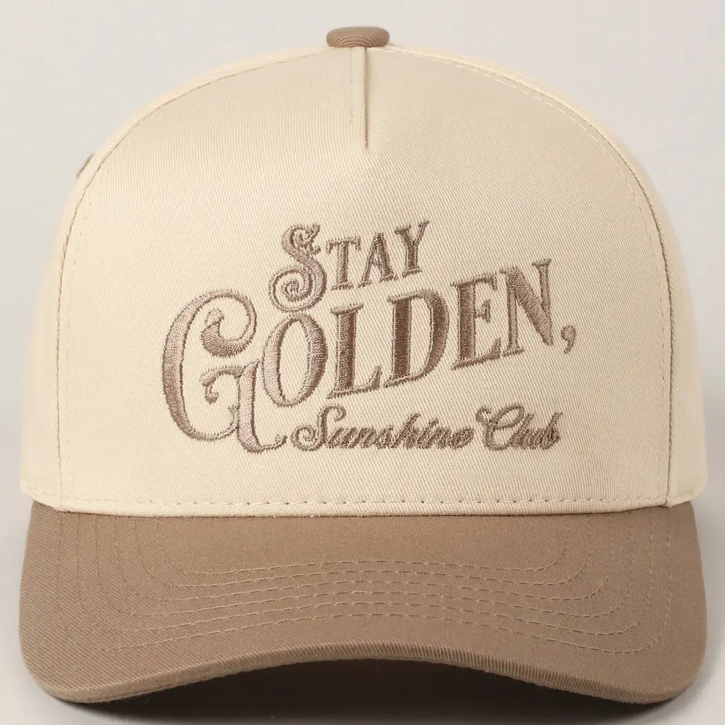 Stay Golden Trucker Hat - Beige