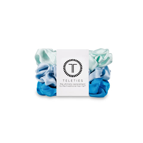 Blue My Mind Silk Scrunchie Teleties