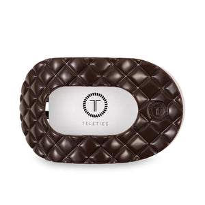 Truly Taupe Quilted Round Flat Teletie Clip - Large