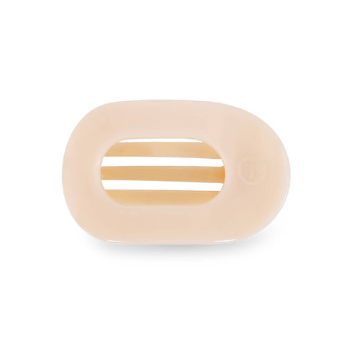 Almond Beige Flat Round Clip - Small