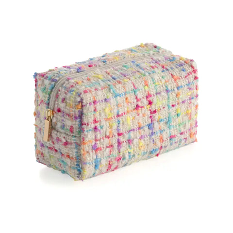 Colorful Tweed Zipper Pouch