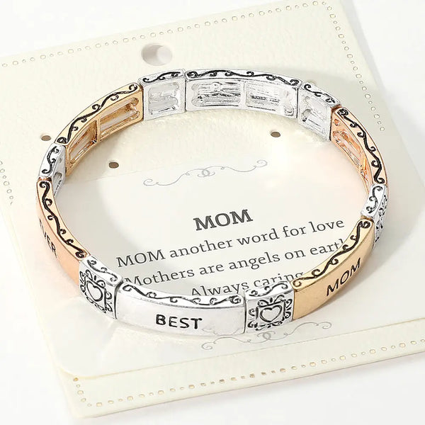 Best Mom Stretch Bracelet