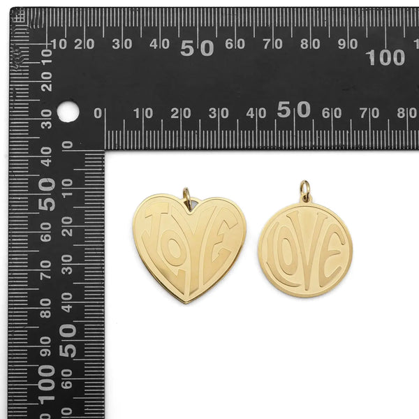 Love Heart Charm - Silver