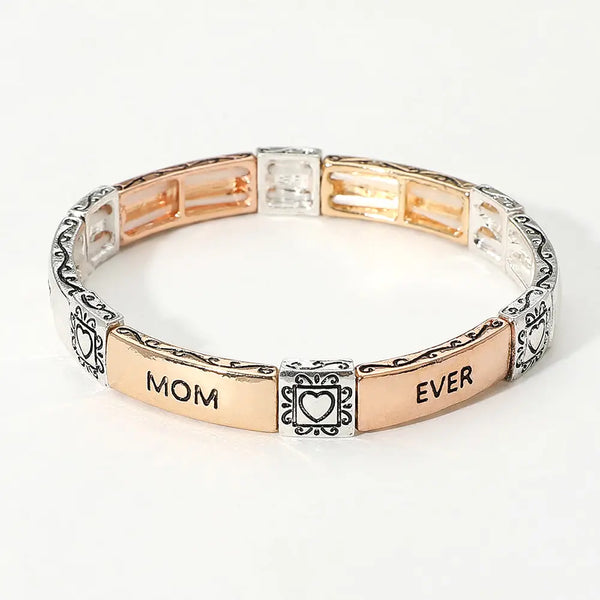 Best Mom Stretch Bracelet