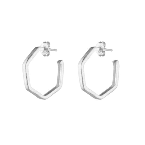 Silver Lure Hoops - Sheila Fajl