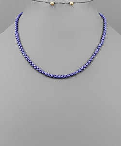 Periwinkle Box Chain Necklace