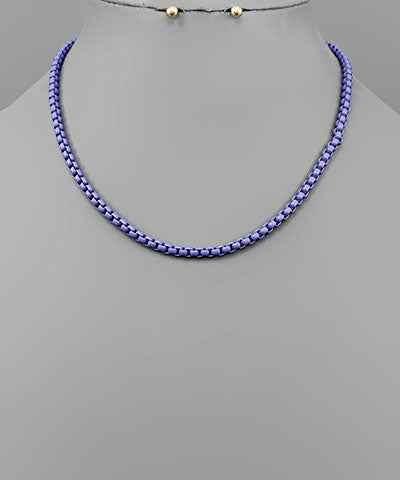 Periwinkle Box Chain Necklace