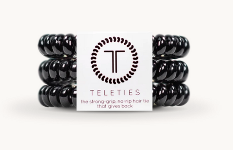 Jet Black Teleties - Small