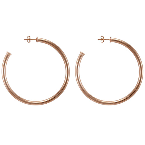 Rose Gold Everybody's Favorite Hoop Earrings - Sheila Fajl