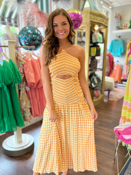 Georgia Peach Maxi Dress