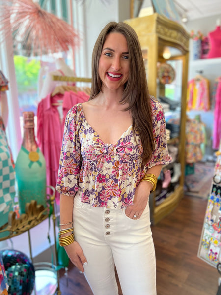 Pink Orchids Top
